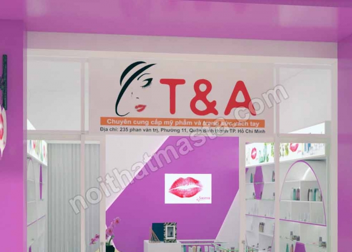 Thiết kế shop mỹ phẩm nhỏ đẹp 26m2 của chị Thủy tại Quận Bình Thạnh, HCM